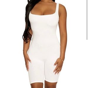 Naked wardrobe romper/jumpsuit shorts white, women medium